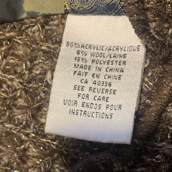 Brown Belted Knit Cardigan Sweater with Faux Fur Trim - Penny Lane Boho Y2K - Picture 8 of 15